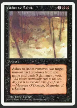 ***Ashes to Ashes*** MTG Alternate 4th Edition Magic Kid Icarus - Image 1