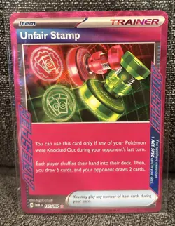 Unfair Stamp 165/167 Twilight Masquerade ACE Spec Rare Pokemon Card Mint - Image 1