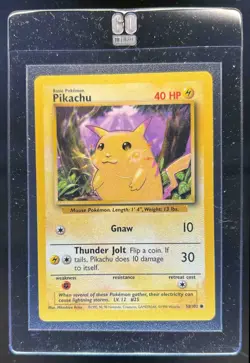 1999 Pokemon Game Pikachu Yellow Cheeks #58/102 - Image 1
