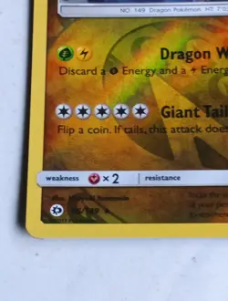 Pokemon TCG Dragonite Reverse Holo Card 96/149 Sun & Moon Base Set - Image 5