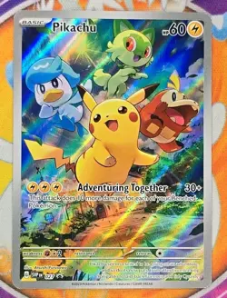 🔥Pikachu (Paldea Evolved ETB) Pokemon Scarlet & Violet Black Star Promo #027📈 - Image 1