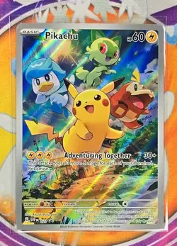 🔥Pikachu (Paldea Evolved ETB) Pokemon Scarlet & Violet Black Star Promo #027📈 - Image 3