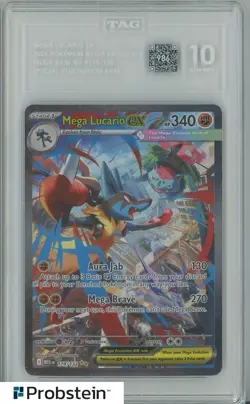 2025 Pokemon MEG EN Special Illustration Rare ##179 Mega Lucario EX TAG 10 - Image 1