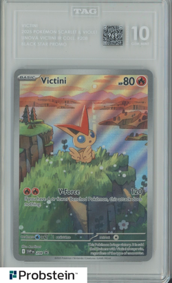 2025 Pokemon SV Unova Victini Illustration Collection BSP #208 Victini TAG 10 - Image 1