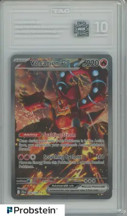 2025 Pokemon JTG EN Special Illustration Rare #182 Volcanion EX TAG 10 - Image 1