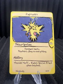 Zaptweet (Zapdos) #145 - First Edition First Print PokeDoodly Fan Art - Pokemon - Image 1