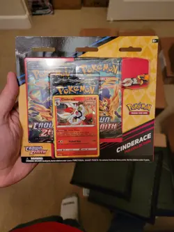 Pokemon Crown Zenith CINDERACE Pin Collection 3 Pack Blister FACTORY SEALED - Image 1