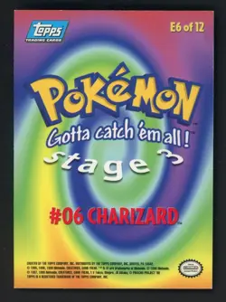 1999 Topps Pokemon Movie Gotta Catch 'em All! Stage 3 #06 Charizard Rainbow Foil - Image 2