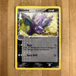 Pokemon TCG Nidorino EX Dragon Frontiers 35/101 Reverse Holo Uncommon DAMAGED - Image 1