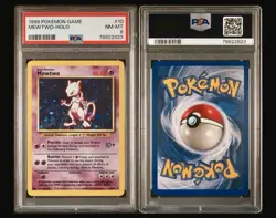 Pokemon TCG 1999 Mewtwo 010/102 Base Set Holo VINTAGE PSA 8 - Image 3