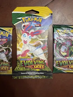 Pokemon TCG: Sword & Shield- (3)Evolving Skies Booster Packs- NEW/FACTORY SEALED - Image 3