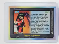 EP23 HAUNTER VS. KADABRA 2000 TOPPS POKEMON TV ANIMATION FOIL Q2371 - Image 2
