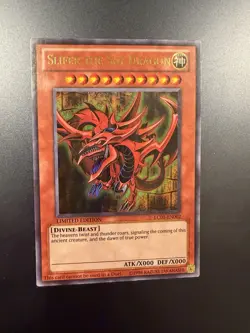 Yu-Gi-Oh! Slifer the Sky Dragon YGLD-ENG01 Limited Ultra Rare Near Mint - Image 1