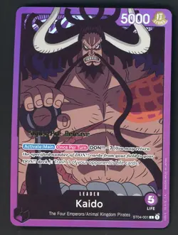 One Piece English ST04-001 Kaido Super Pre-Release - Image 1