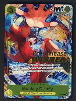 One Piece English P-036 Monkey D. Luffy Pre-Release Winner Promo - Image 1