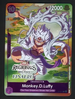 One Piece English P-041 Monkey D. Luffy Offline Regionals Finalist Promo - Image 1