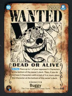 One Piece English OP09-051 Buggy Wanted Poster Alternate Art SP - Image 1