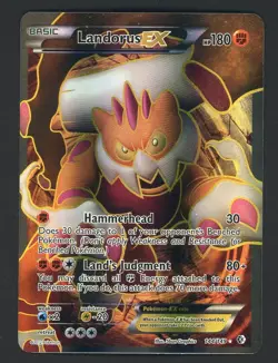 Pokemon Landorus EX 144/149 Boundaries Crossed Ultra Rare Full Art Holo Card - Image 1