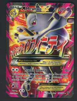 Pokemon M Mewtwo EX Mega Ultra Rare Holo Breakthrough 160/162 Card - Image 1