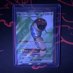 Pokemon Orthworm EX Ultra Rare Holo Card SV08 162/142 HP 220 - Image 1