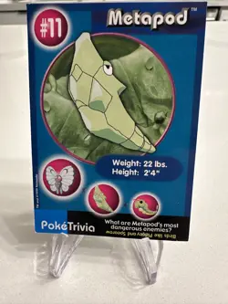 1999 Pokemon PokeTrivia Trading Card #11 Metapod - Image 1