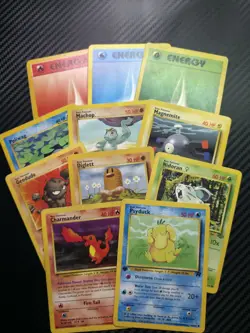 Pokemon WOTC Lot 19 Cards 1st Edition Psyduck, Charmander Vintage Base Energy - Image 1