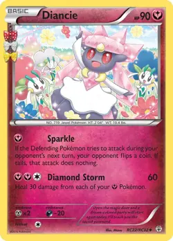 Diancie RC22/RC32 Uncommon Generations: Radiant Collection Pokemon Card - Image 1