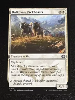 MTG Tarkir: Dragonstorm Dalkovan Packbeasts 0007 NM - Image 1