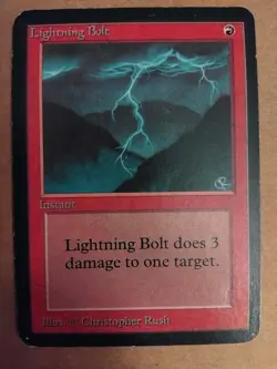 Lightning Bolt - Alpha Common - LP - Vintage - MTG Magic The Gathering - 1993 - Image 1
