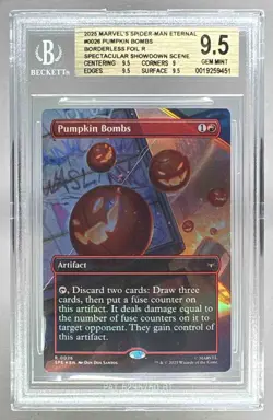 9451 Pumpkin Bombs 2025 MTG Marvel's Spider-Man #0026 Foil BGS 9.5 - Image 1