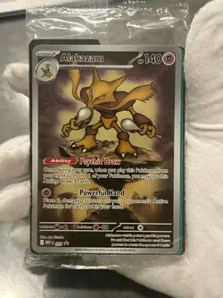 Pokemon TCG Alakazam MEP 009 Mega Evolution Black Star Promo Sealed - Image 3
