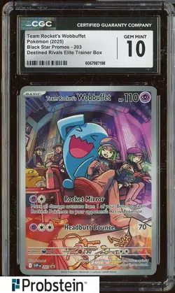 2002 Pokemon Team Rocket's Wobbuffet BSP Elite Trainer Box #203 CGC 10 - Image 1