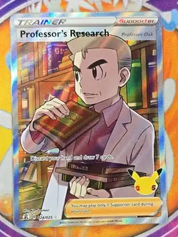 🔥Pokemon Professor's Research Celebrations Full Art Holo Ultra Rare 024/025👍📈 - Image 1