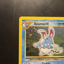 Pokemon Vintage Holo Azumarill Neo Genesis 2/111 WotC Double Swirl - Image 2