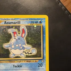 Pokemon Vintage Holo Azumarill Neo Genesis 2/111 WotC Double Swirl - Image 3