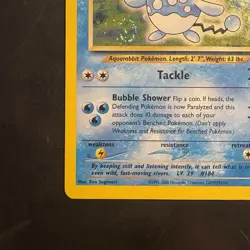 Pokemon Vintage Holo Azumarill Neo Genesis 2/111 WotC Double Swirl - Image 5