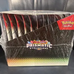 Pokemon TCG Prismatic Evolutions Tech Sticker Collection Display Case Sealed - Image 2