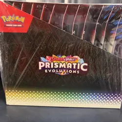 Pokemon TCG Prismatic Evolutions Tech Sticker Collection Display Case Sealed - Image 3