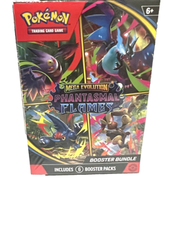 Pokemon Mega Evolution Phantasmal Flames Booster Bundle 6 Packs Sealed - Image 1