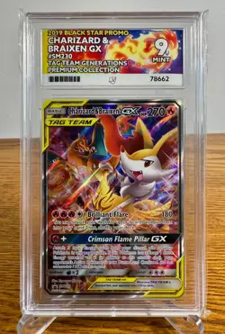 Pokemon TCG: Charizard & Braxien GX | Black Star Promo - SM230 | ACE Mint 9 - Image 1