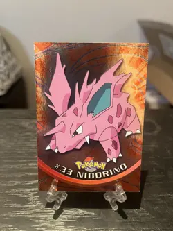 Nidorino #33 Topps Series 1 Holo Foil Pokemon Blue Logo TV LP - Image 1