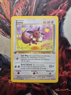1999 Pokemon WOTC Eevee 51/64 Jungle 1st edition MP - Image 1