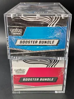 2x Pokemon SV10.5 Black Bolt White Flare Sealed Booster Bundle Display W/Acrylic - Image 5
