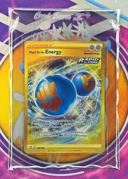 🔥Pokemon TCG Rapid Strike Energy Gold Secret Rare 182/163 Battle Styles NM🔥📈 - Image 4