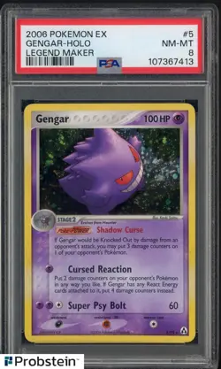 2006 Pokemon Ex Legend Maker #5 Gengar Holo PSA 8 NM-MT - Image 1