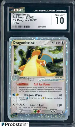 2003 Pokemon Ex Dragon #90/97 Dragonite Ex Holo CGC 10 GEM MINT - Image 1