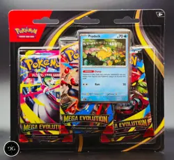 Pokemon TCG / Mega Evolution Psyduck 3 pack blister / FACTORY SEALED - Image 1
