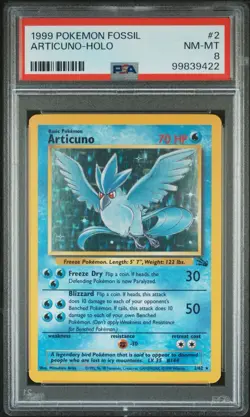 Pokemon 1999 Vintage Articuno Holo PSA 8 NM/MT Fossil Unlimited - Image 3