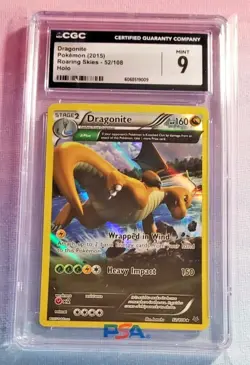 2015 Pokemon Dragonite 52/108 Roaring Skies Holo Rare CGC 9 - Image 1