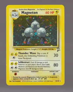 Magneton 009/130 Base Set 2 Holo Swirl Pokemon TCG WOTC Vintage NM - Image 1